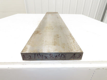 A2 Tool Steel Rectangle Bar 1-1/4" x 8"x 48" Oversize 145Lbs