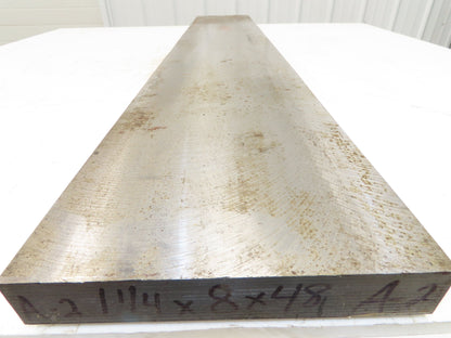 A2 Tool Steel Rectangle Bar 1-1/4" x 8"x 48" Oversize 145Lbs