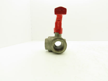 Renus N/A 2" NPT Aluminum 3-Way Ball Valve Full Port