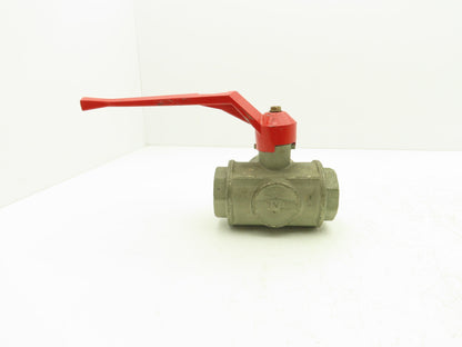 Renus N/A 2" NPT Aluminum 3-Way Ball Valve Full Port
