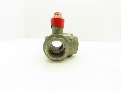 Renus N/A 2" NPT Aluminum 3-Way Ball Valve Full Port