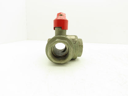 Renus N/A 2" NPT Aluminum 3-Way Ball Valve Full Port