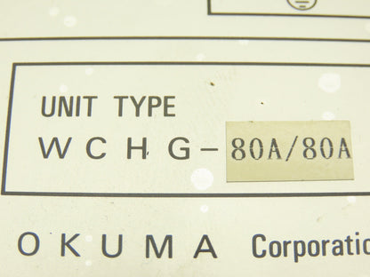 Okuma WCHG-80A/80A Spindle Motor Winding Changeover Unit 110V Coil 80A