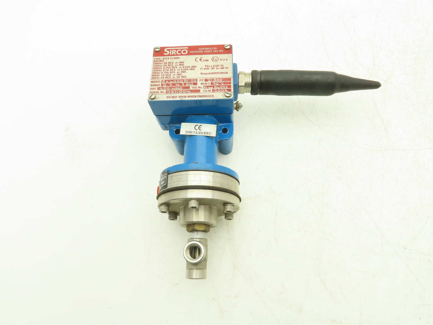 Sirco ATEX Ex4000 Pressure Switch 250V 5A 10-100 psi