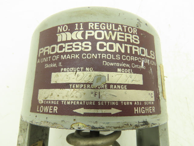 MCC Powers Process Controls ST-050C #11 Temperature Regulator 55-115°F 1" NPT