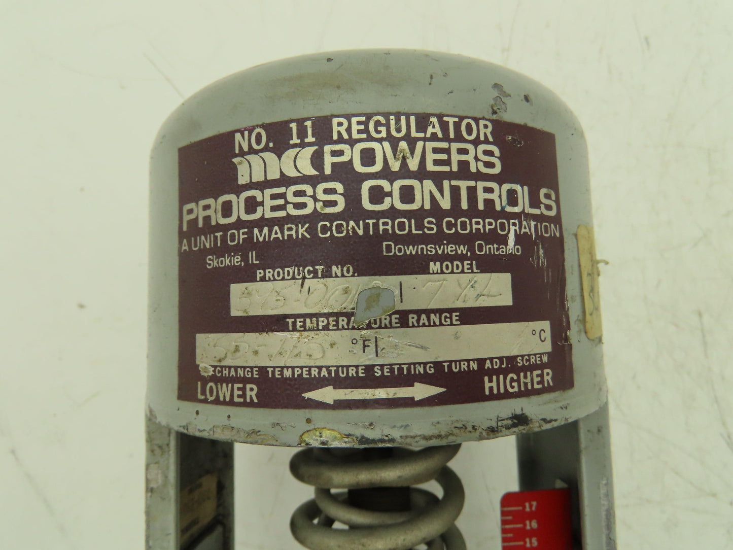 MCC Powers Process Controls ST-050C #11 Temperature Regulator 55-115°F 1" NPT