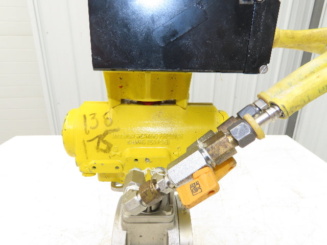 Hytork 71 Pneumatic Air Actuator 1-1/4" Ball Valve Lined