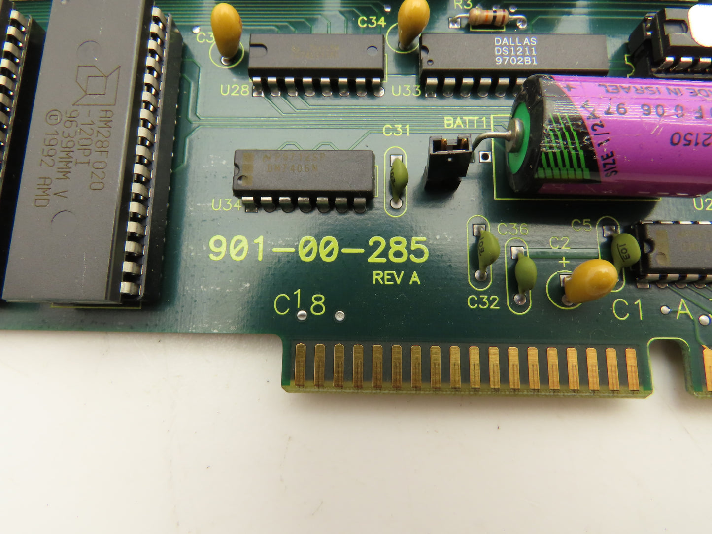 Anilam Inc. 901-00-285 901-00-285 PCB ISA PC Card Rev A Printed Circuit Board