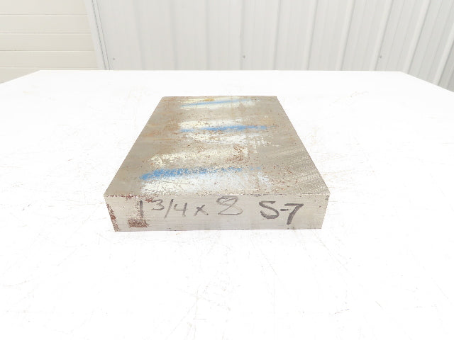 S7 Tool Steel Rectangle Bar 1-3/4"x 8" x 12" Oversize 50Lbs