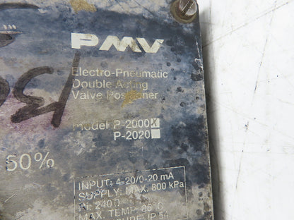 PMV P-2000 Electro-Pneumatic Valve Positioner with 2" ANSI Flange Ball Valve