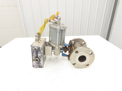 PMV P-2000 Electro-Pneumatic Valve Positioner with 2" ANSI Flange Ball Valve
