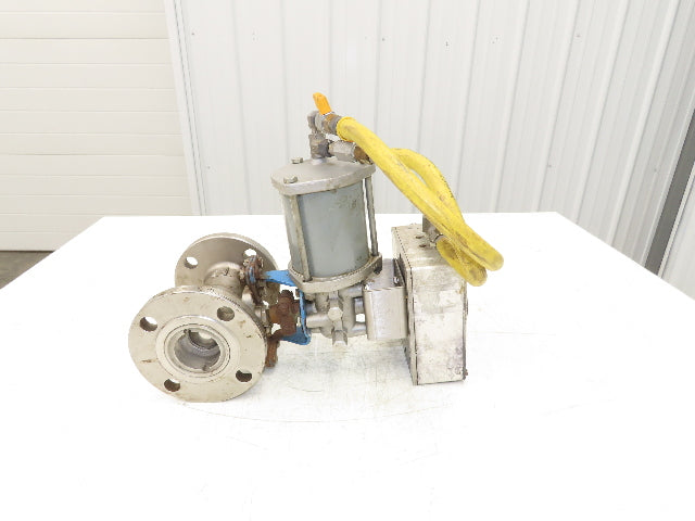 PMV P-2000 Electro-Pneumatic Valve Positioner with 2" ANSI Flange Ball Valve