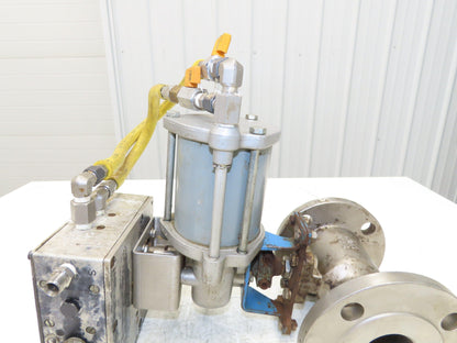 PMV P-2000 Electro-Pneumatic Valve Positioner with 2" ANSI Flange Ball Valve