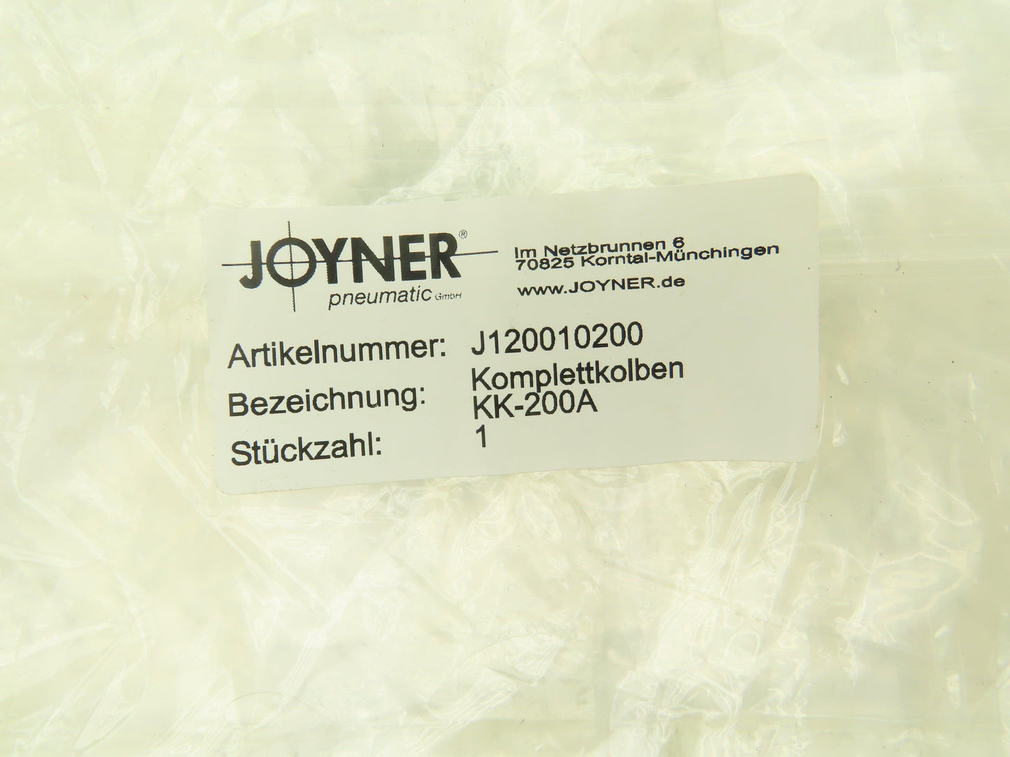 Joyner KK200A Pneumatic Air Cylinder 200mm Bore Piston Replacement