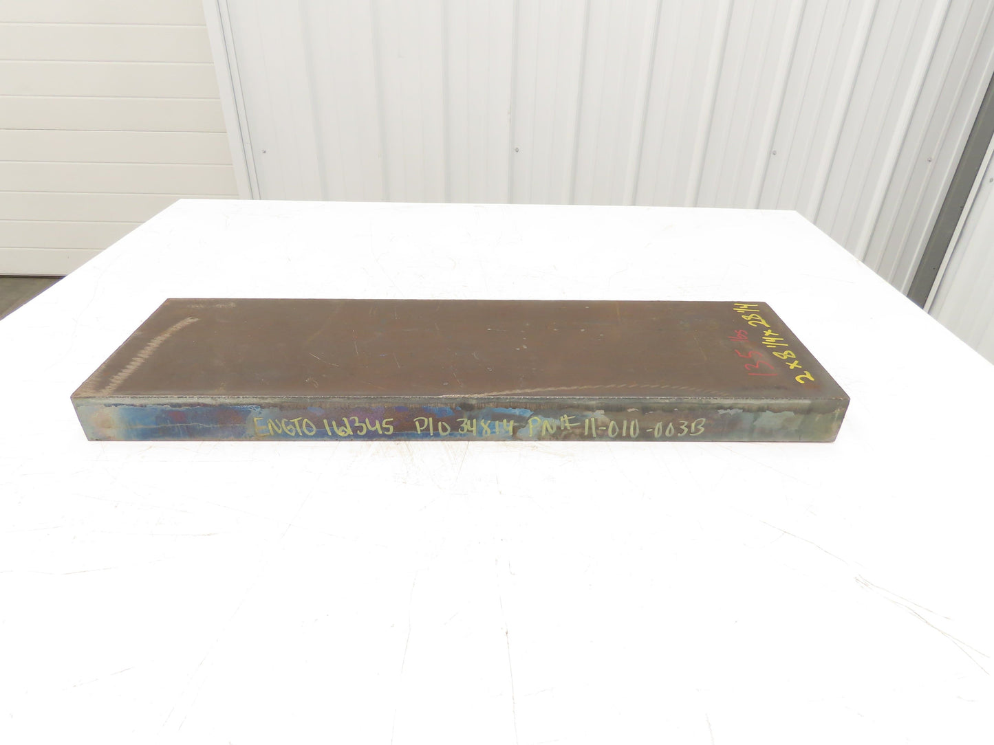 Mild Carbon Steel Rectangle Bar 2"x 8-1/4" x 28-1/4"  135Lbs