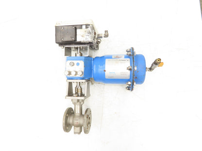 ABB Electro-Pneumatic Valve Positioner with 1" ANSI Flange Ball Valve