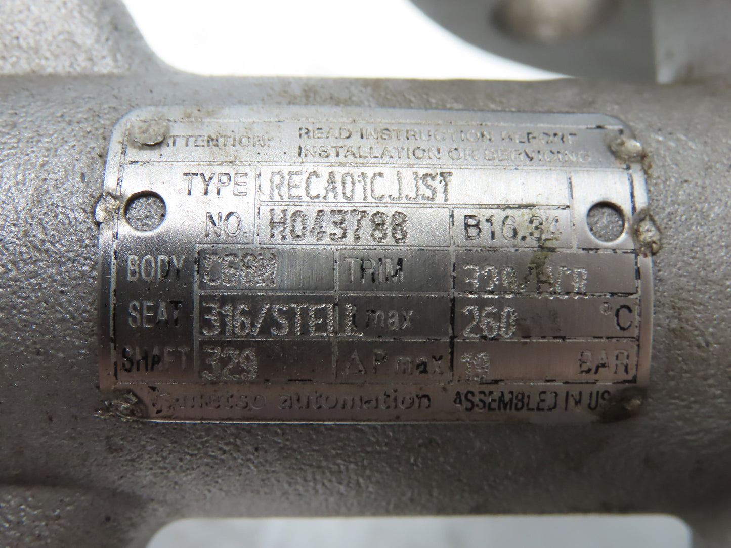 ABB Electro-Pneumatic Valve Positioner with 1" ANSI Flange Ball Valve