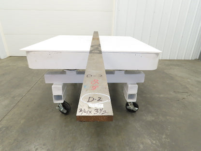 D2 Tool Steel Rectangle Bar 3/4"x 3-1/2" x 114" Oversize 95Lbs