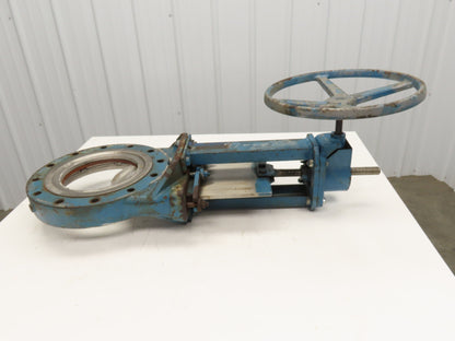 Dezurik 10" Knife Gate Valve 90 degree Crank Rising Stem **BAD SEAL**