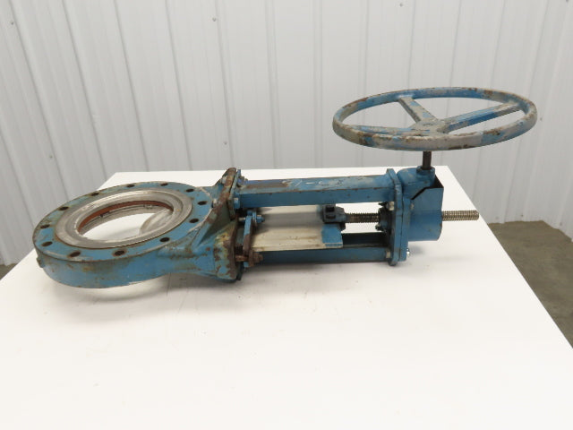 Dezurik 10" Knife Gate Valve 90 degree Crank Rising Stem **BAD SEAL**