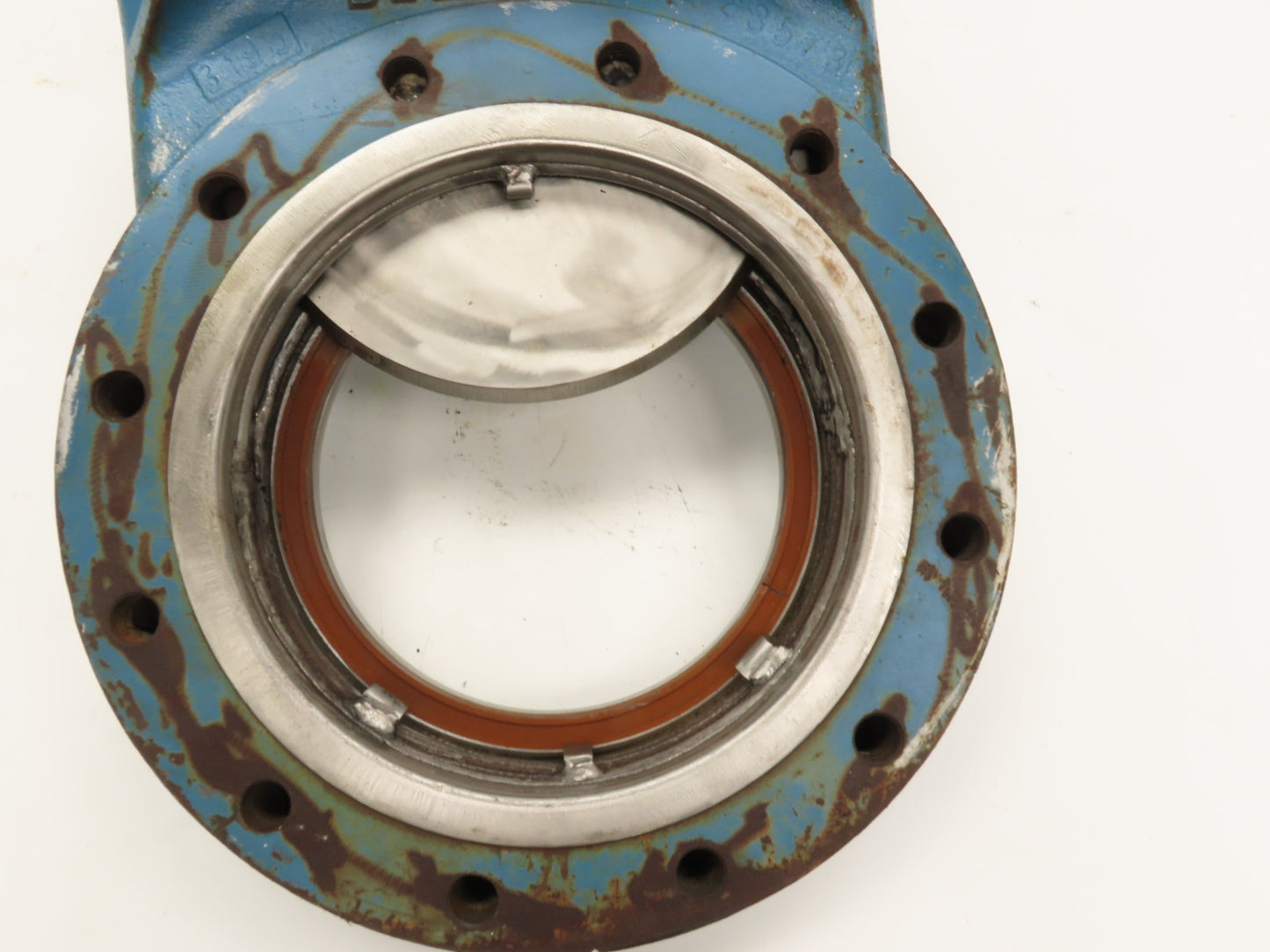 Dezurik 10" Knife Gate Valve 90 degree Crank Rising Stem **BAD SEAL**