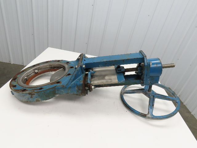 Dezurik 10" Knife Gate Valve 90 degree Crank Rising Stem **BAD SEAL**