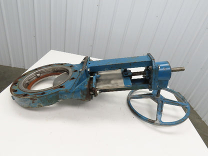 Dezurik 10" Knife Gate Valve 90 degree Crank Rising Stem **BAD SEAL**