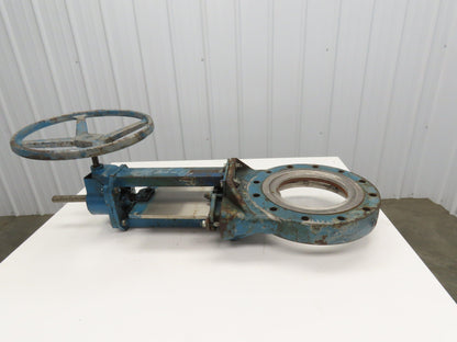 Dezurik 10" Knife Gate Valve 90 degree Crank Rising Stem **BAD SEAL**