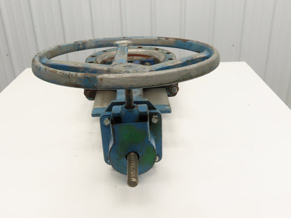 Dezurik 10" Knife Gate Valve 90 degree Crank Rising Stem **BAD SEAL**
