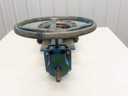 Dezurik 10" Knife Gate Valve 90 degree Crank Rising Stem **BAD SEAL**