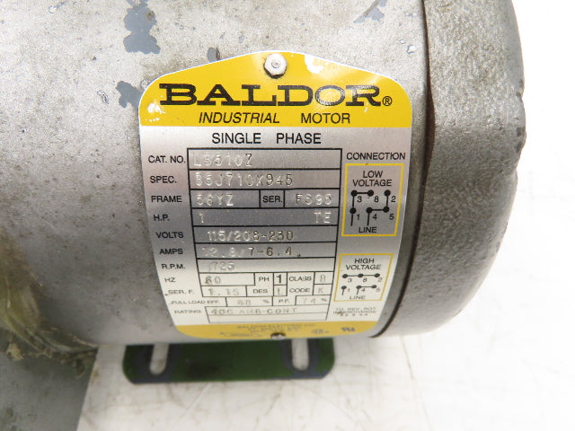 Baldor 35J710X945 AC Pump Motor 1Hp 1725rpm 115/208-230v 1ph 56YZ TE