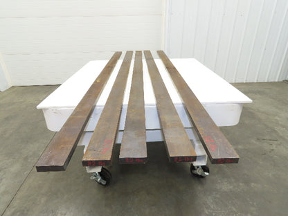 Mild Carbon Steel Rectangle Flat Bar 1"x 3-1/4" x 86" 80Lbs  Lot of 5pcs