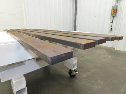 Mild Carbon Steel Rectangle Flat Bar 1"x 3-1/4" x 86" 80Lbs  Lot of 5pcs