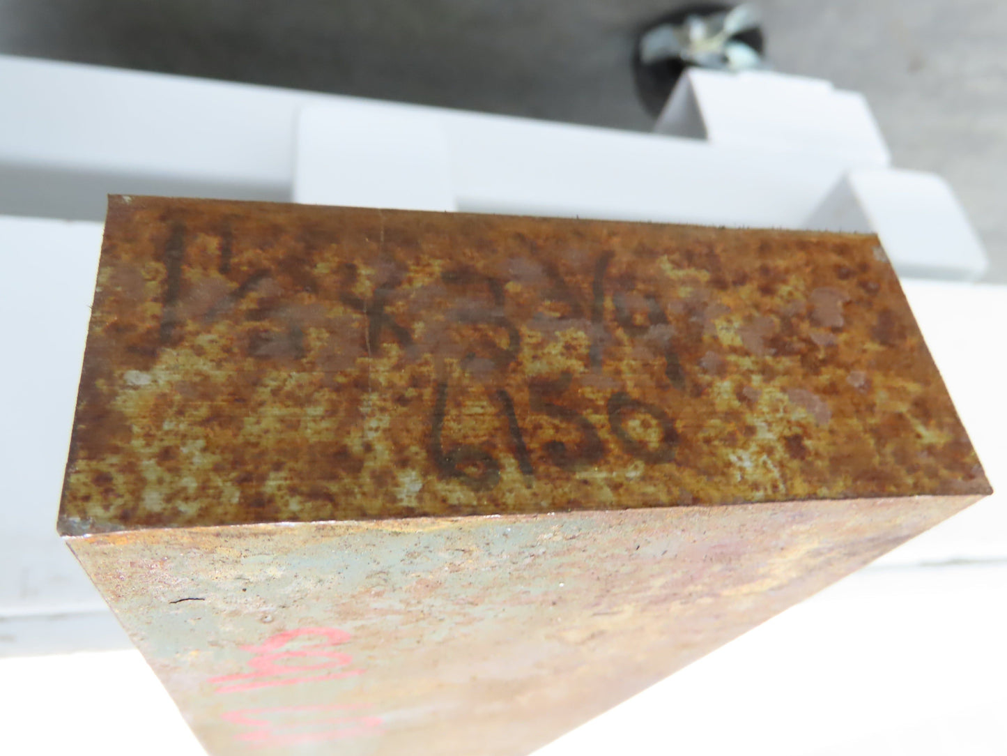 6150 Alloy Steel Rectangle Bar 1-1/2"x 3-3/4" x 64" Oversize 105Lbs  *Rusty*