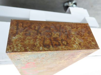 6150 Alloy Steel Rectangle Bar 1-1/2"x 3-3/4" x 64" Oversize 105Lbs  *Rusty*