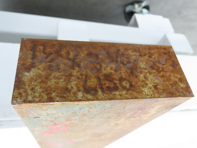 6150 Alloy Steel Rectangle Bar 1-1/2"x 3-3/4" x 64" Oversize 105Lbs  *Rusty*