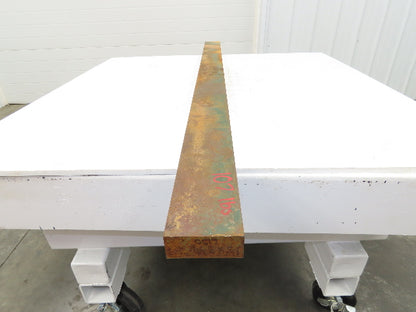 6150 Alloy Steel Rectangle Bar 1-1/2"x 3-3/4" x 64" Oversize 105Lbs  *Rusty*