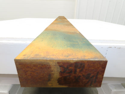6150 Alloy Steel Rectangle Bar 1-1/2"x 3-3/4" x 64" Oversize 105Lbs  *Rusty*