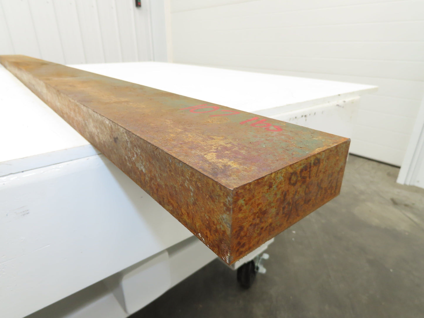 6150 Alloy Steel Rectangle Bar 1-1/2"x 3-3/4" x 64" Oversize 105Lbs  *Rusty*