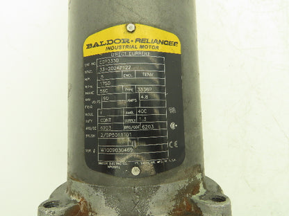 Baldor-Reliance CDP3330 90V DC Motor .5Hp 1750rpm 56C TENV
