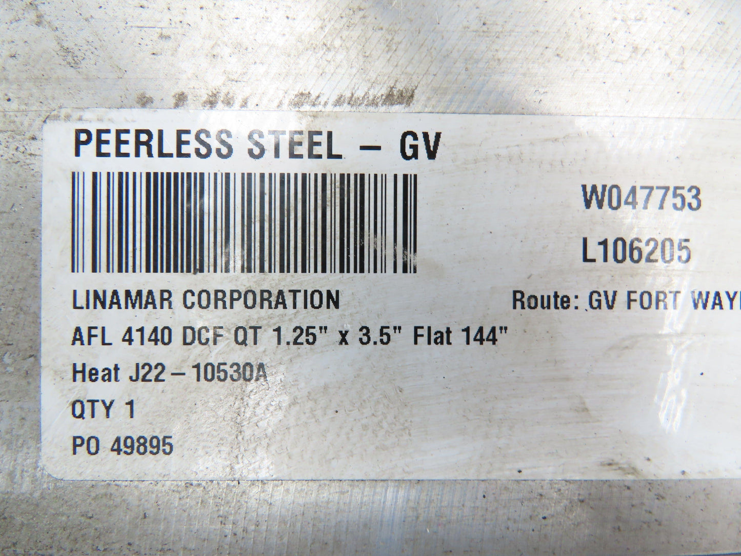 4140 Alloy Steel Rectangle Flat Bar 1-1/4" x 3-1/2"x 10' + 12'  Lot of 2pcs