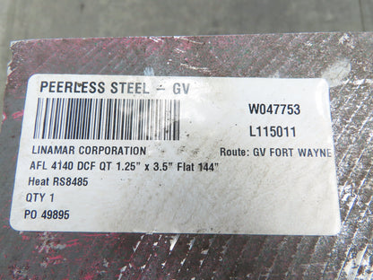 4140 Alloy Steel Rectangle Flat Bar 1-1/4" x 3-1/2"x 10' + 12'  Lot of 2pcs