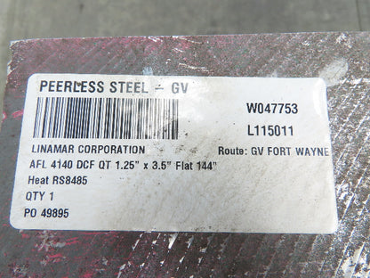 4140 Alloy Steel Rectangle Flat Bar 1-1/4" x 3-1/2"x 10' + 12'  Lot of 2pcs