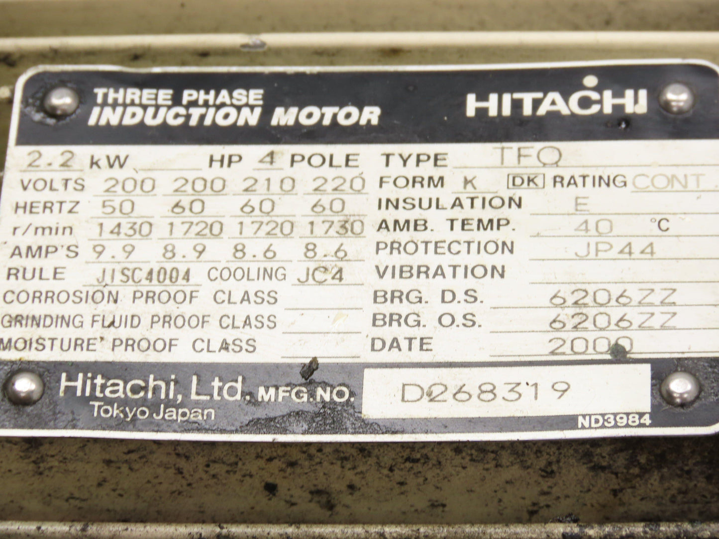 Okuma OEY-OKM-2.2KW CNC Lathe Hydraulic Power Unit 30L/Min Toyooki Pump 40L Tank