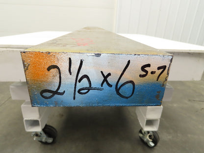 S7 Tool Steel Rectangle Flat Bar 2-1/2" x 6" x 81"  350Lbs