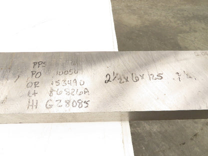 S7 Tool Steel Rectangle Flat Bar 2-1/2" x 6" x 81"  350Lbs