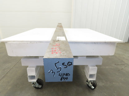 Linamar 4140 Alloy Steel Flat Bar 3-1/2" Square 91"L  330Lbs