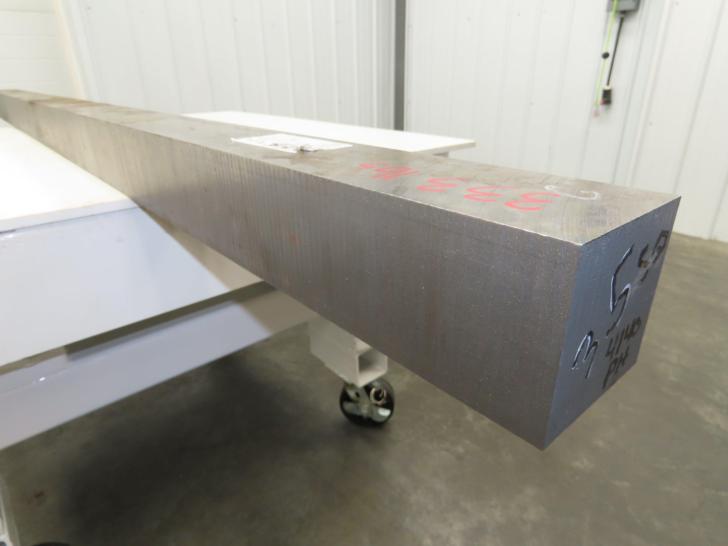 Linamar 4140 Alloy Steel Flat Bar 3-1/2" Square 91"L  330Lbs