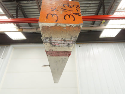 A2 Tool Steel Rectangle Flat Bar 3" x 3-1/2" x 79"  340Lbs