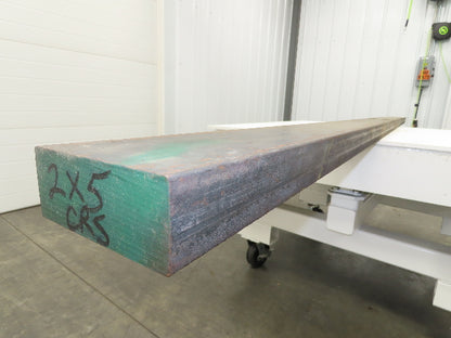 CRS Cold Rolled Steel Rectangle Flat Bar 2"x 5"x 118"  330Lbs